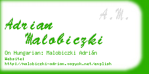 adrian malobiczki business card